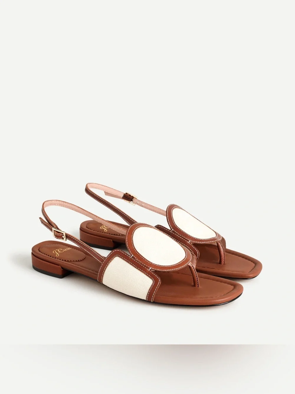 Women’s J Crew Abbie sandals with geometric canvas strap 10